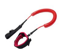 Wlinfetity Laisse enroulée pour planche de stand up paddle avec clip à dégagement rapide, cordon spiralé en TPU, longueur 3,05 m, diamètre 7 mm, compatible avec la plupart des planches de surf