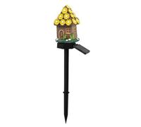 Wlinfetity Lampe solaire de jardin féérique LED étanche décoration extérieure pour jardin, terrasse et parterres de fleurs, design maison champignon, couleur bunkhouse