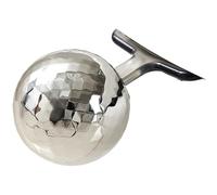 Wlinfetity Lève-abattant WC en acier inoxydable avec motif fleur - Poignée sans contact pour salle de bain hygiénique - Argenté - 10 x 4 x 3,5 cm