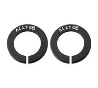 Wlinfetity Lot de 2 cache-moyeu de vélo pour axe traversant RockShox de 15 mm, capuchon anti-rotation en alliage d'aluminium, 30,7 x 3,4 x 20 mm, noir
