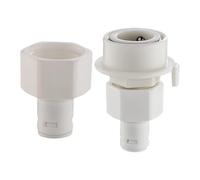 Wlinfetity Lot de 2 connecteurs de robinet de machine à laver en ABS anti-fuite avec installation rapide pour robinets standard, compatible avec la plupart des marques de machines à laver