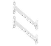 Wlinfetity Lot de 2 serrures de sécurité limiteur de fenêtre pour portes et fenêtres, en plastique et acier avec angle d'ouverture réglable, noir et blanc, pour la sécurité de la maison et la