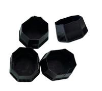 Wlinfetity Lot de 4 embouts de raquette de tennis en plastique de rechange pour raquette n°2, noir (3,2 x 2,8 x 2,1 cm), léger pour une réparation durable