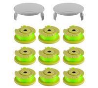 Wlinfetity Lot de 9 cordes de rechange pour débroussailleuse AC80RL3, compatible avec débroussailleuse sans fil ryobi 18 V 24 V 40 V, 3,3 m pour désherbeur avec alimentation automatique