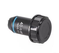 Wlinfetity Objectif achromatique 195 mm pour microscope, filetage RMS 20,2 mm, grossissement 4X/10X/40X/60X/100X, noyau en cuivre, longueur du tube 160 mm, pour examens de laboratoire biologique (40X)
