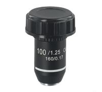 Wlinfetity Objectif achromatique 195 mm pour microscope, filetage RMS 20,2 mm, grossissement 4X/10X/40X/60X/100X, noyau en cuivre, longueur du tube 160 mm, pour examens de laboratoire biologique (4X)
