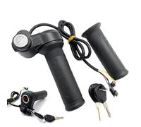 Wlinfetity Paire de poignées d'accélérateur électriques pour vélo avec clé, contrôleur de vitesse en ABS noir, pour vélo et scooter, design ergonomique, contrôle réactif lisse, compatible avec
