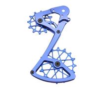 Wlinfetity Plaque de guidage de dérailleur arrière avec poulie 12T+16T pour SRAM 11/12 vitesses Type 2/2.1/3 VTT, CNC 7075-T6 Aluminium, Compatible avec Garbaruk, Noir