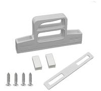 Wlinfetity Siège à crochet en PVC pour fenêtres coulissantes, compatible avec cadres de fenêtre à ouverture intérieure de 16 à 21 mm, vis en acier inoxydable, blanc/noir