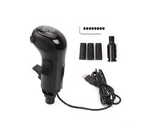 Wlinfetity Simulateur de commutation USB pour Logitech pour G25 G27 G29 G920 TH8A, levier de vitesse haute basse à 18 vitesses avec 2 interrupteurs, accessoires de volant Plug and Play pour Euro Truck