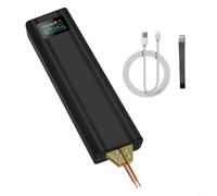 Wlinfetity Soudeur à points sans fil portable avec écran OLED, 80 niveaux réglables, pour bandes de nickel de 0,1 à 0,2 mm, appareil à main pour batteries au lithium et NiMH, noir