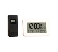 Wlinfetity Station météo sans fil avec moniteur de température et d'humidité pour l'intérieur et l'extérieur, fonction de prévision, synchronisation de l'horloge atomique pour une heure précise, prise