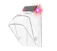 Wlinfetity Support d'alarme antivol étanche pour sonnette vidéo à énergie solaire, déclencheur magnétique 100 dB avec couvercle rotatif et bande de sécurité fluorescente, utilisation en intérieur et