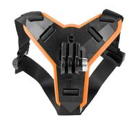 Wlinfetity Support de menton pour casque de moto pour 5/6/7, support d'appareil photo compatible avec GoPro Hero, base antidérapante et antichoc PC/silicone, 100 x 100 x 90 mm, noir/pour orange/bleu