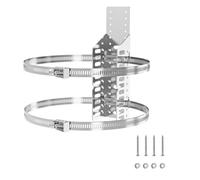 Wlinfetity Support mural en acier inoxydable pour chauffe-eau avec 2 bandes d'absorption des chocs pour cuve cylindrique jusqu'à 13"