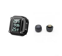 Wlinfetity Système de surveillance de la pression des pneus TPMS avec 2 capteurs externes écran LCD Alarme de température des pneus de moto