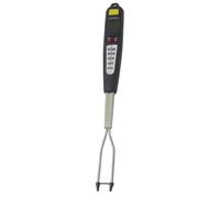 Wlinfetity Thermomètre à viande pour barbecue avec sonde fourchette pour la cuisson du bœuf, du porc, du poulet, du poisson, en acier inoxydable, double Celsius et Fahrenheit, outil de cuisine