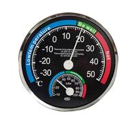 Wlinfetity Thermomètre et hygromètre mural analogique 2 en 1 pour intérieur et extérieur, blanc, noir, bleu