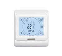 Wlinfetity Thermostat intelligent pour chauffage électrique au sol, écran tactile programmable avec double capteur de température, verrouillage de sécurité enfant et mémoire de panne de courant, blanc