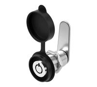 Wlinfetity Verrou à disque pour coffre-fort d'armoire, réfrigérateur, serrure de sécurité à clés différentes avec 2 clés, construction en alliage de zinc, caméra d'arrêt réversible, finition chromée