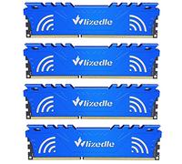 Wlizedle DDR3 Mémoire RAM 32Go Kit (4x8Go) 1866MHz CL13 UDIMM Module de Mémoire PC3-14900 240-Pin 1,5V pour Ordinateur de Bureau, Bleu