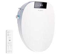 WLJBIDET Siège de Toilette Bidet avec Télécommande, Siège de Bidet Chauffant Électronique avec Eau Chaude et Pression Réglables, Séchage à Air Chaud, Couvercle de Toilette à Fermeture Lente