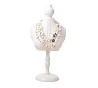 WLJEHWLJ Porte-Bijoux Buste en Dentelle en Bois rétro Vintage Support de Bracelet de Collier Présentoirs pour Bijoux(17x35cm)