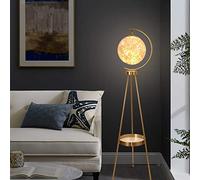 WLKE Lampes standards Salon, lampadaire trépied industriel moderne - Lampe design du milieu du siècle pour salon chambres, abat-jour de style satellite déco réglable sur pied affichage de rangement