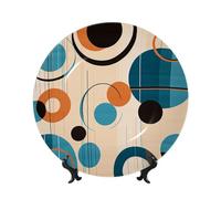 WLKSNBVD Assiette décorative en porcelaine anglaise de 15,2 cm, assiettes à dîner en céramique avec support de présentation, ornements en céramique pour la maison, le bureau, la décoration murale, les