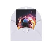 WLKSNBVD Carte de vœux avec enveloppes - Ballon de football « Thinking of You » - Carte vierge pour anniversaire, fête prénatale, félicitations, mariage, remerciements, toutes occasions