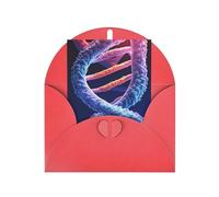 WLKSNBVD Carte de vœux avec enveloppes DNA Genetic Helix Thinking of You Carte vierge pour anniversaire, fête prénatale, félicitations, mariage, remerciements, toutes occasions