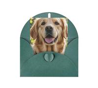 WLKSNBVD Carte de vœux avec enveloppes Golden Retriever Thinking of You 10,2 x 15,2 cm, cartes vierges pour anniversaire, fête prénatale, félicitations, mariage, cartes de remerciement, toutes les