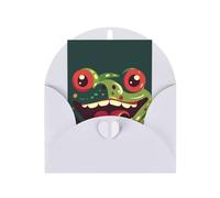 WLKSNBVD Carte de vœux avec enveloppes grenouille avec bouche ouverte « Thinking of You » - Carte vierge pour anniversaire, fête prénatale, félicitations, mariage, remerciements, toutes occasions