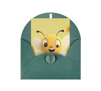WLKSNBVD Carte de vœux avec enveloppes Happy Bee Thinking of You - Carte vierge pour anniversaire, fête prénatale, félicitations, mariage, remerciements, toutes occasions