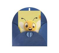 WLKSNBVD Carte de vœux avec enveloppes Happy Bee Thinking of You - Carte vierge pour anniversaire, fête prénatale, félicitations, mariage, remerciements, toutes occasions