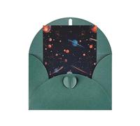 WLKSNBVD Carte de vœux avec enveloppes Motif astronautes et planètes pensant à toi 10 x 15 cm Cartes vierges pour anniversaire, fête prénatale, félicitations, mariage, remerciements, toutes occasions