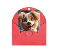 WLKSNBVD Carte de vœux avec enveloppes - Motif chien mignon qui pense à toi - Carte vierge pour anniversaire, fête prénatale, félicitations, mariage, remerciements, toutes occasions
