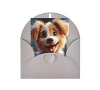 WLKSNBVD Carte de vœux avec enveloppes - Motif chien mignon qui pense à toi - Carte vierge pour anniversaire, fête prénatale, félicitations, mariage, remerciements, toutes occasions