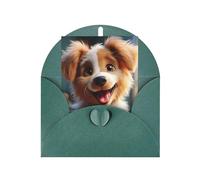 WLKSNBVD Carte de vœux avec enveloppes - Motif chien mignon qui pense à toi - Carte vierge pour anniversaire, fête prénatale, félicitations, mariage, remerciements, toutes occasions