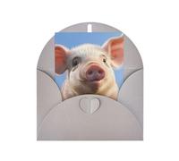 WLKSNBVD Carte de vœux avec enveloppes - Motif cochon mignon qui pense à toi - Carte vierge pour anniversaire, fête prénatale, félicitations, mariage, remerciements, toutes occasions