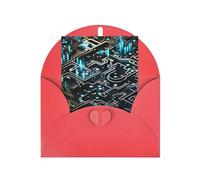 WLKSNBVD Carte de vœux avec enveloppes Motif codage Carte « Thinking of You » - Carte vierge pour anniversaire, fête prénatale, félicitations, mariage, remerciements, toutes occasions