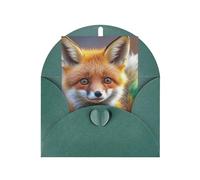 WLKSNBVD Carte de vœux avec enveloppes - Motif renard mignon qui pense à toi - 10,2 x 15,2 cm - Cartes vierges pour anniversaire, fête prénatale, félicitations, mariage, remerciements, toutes
