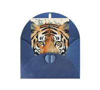 WLKSNBVD Carte de vœux vierge avec enveloppes Année du tigre « Thinking of You » - Carte vierge pour anniversaire, fête prénatale, félicitations, mariage, remerciements, toutes occasions