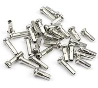 WLKY Lot de 20-100 capuchons pour rayons de VTT - 12 mm - Argenté - Pour vélo 14G Mountain Road - 20 pièces