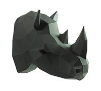 WLL-DP Bricolage À La Main Modèle De Papier 3D Tête De Rhinocéros Papier Prédécoupé Artisanat Animal Papier Sculpture Géométrique Origami Puzzle Papier Jouet Décoration Murale