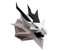 WLL-DP Personnalisé 3D Dragon Tête Décoration Murale À La Main Jeu Papier Sculpture Géométrique Papier Artisanat DIY Origami Puzzle Papier Jouet Papier Modèle