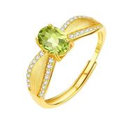 WLLDDDIU Bague de Fiançailles en Argent Sterling 925 avec Solitaire Ovale en Pierre Précieuse Naturelle pour Femme, Alliance Vintage Brossée, Réglable, Anneau Infini en Zircone Cubique Pl