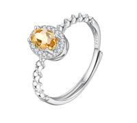 WLLDDDIU Bague de Mariage en Argent Sterling 925 avec Halo de Diamants pour Femme, Pierre Précieuse Ovale Naturelle, Anneau de Doigt Torsadé en Oxyde de Zirconium Cubique, Anneau de Promesse pour