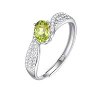 WLLDDDIU Bague de Promesse Solitaire en Pierre Précieuse Naturelle de Taille Ovale pour Femme, Bague en Argent avec Pierre de Naissance, Bande Torsadée Faite À La Main, Alliance D'Anniversaire en