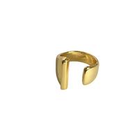 WLLDDDIU Bague Initiale en Argent Sterling 925 pour Femmes et Hommes, Plaquée Or 18 Carats, Réglable, Lettre de L'Alphabet Az, Anneau de Phalange Gravé Personnalisé, Cercle Ouvert pour Fête Pun